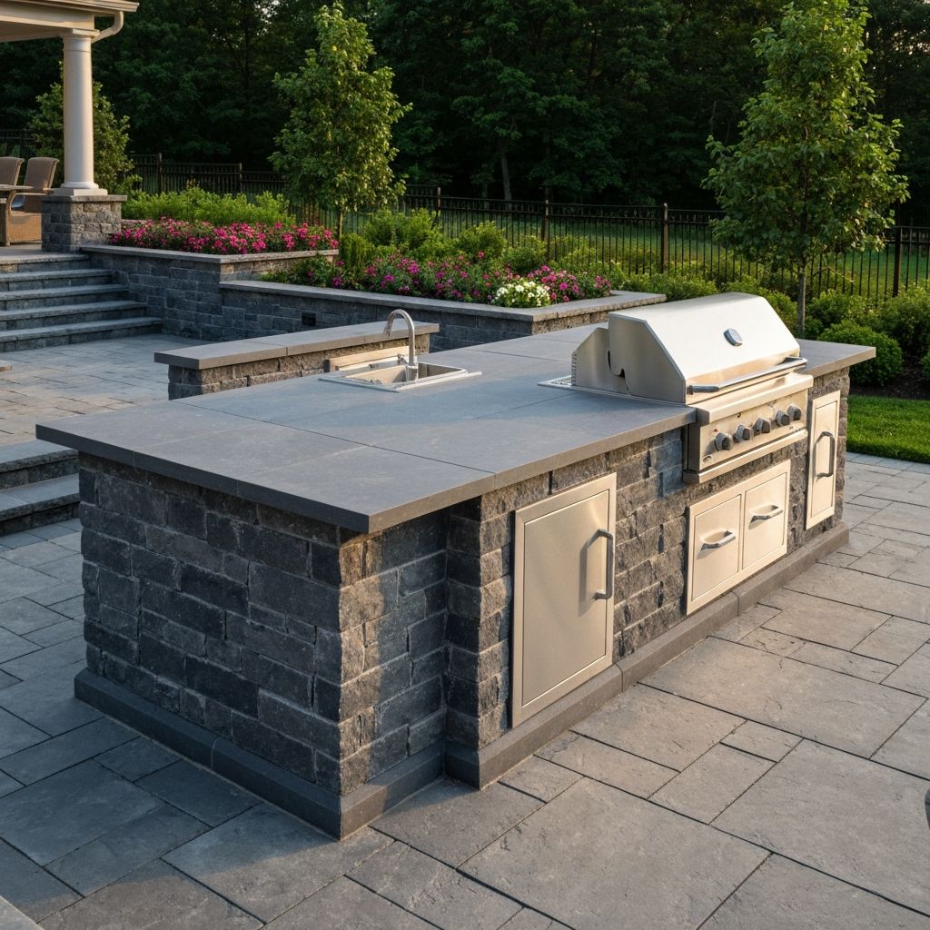 Built-in grill setup